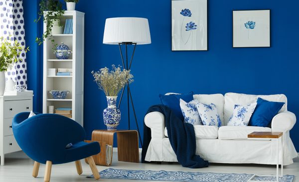 7 Interior Color Influences on Your Mental Health blue living room | Lifestyle