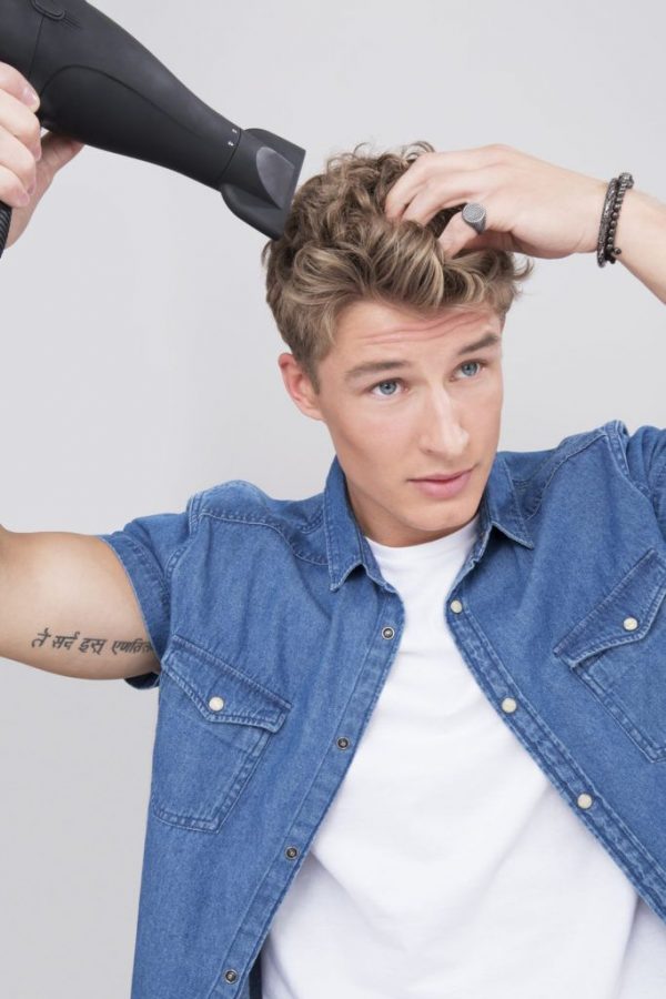 6 Hair Care Tips for Men man using hairdryer | Lifestyle